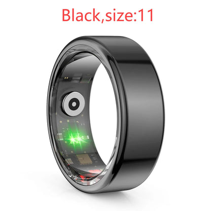 Smart Ring Military Grade Titanium Steel Shell Man ring Health Monitoring Waterproof Multi-sport Modes - petguardiansupplies