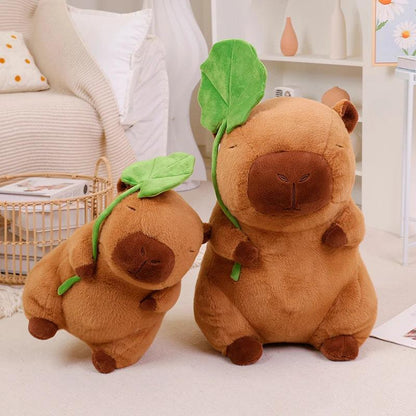 Lotus leaf Capybara Plush Toy Turtle Oyster Bee Bckpack Capibara Cosplay Unicorn Dinosaur Boba Bread Ring Decor Stuffed Animals - petguardiansupplies