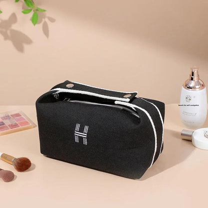 Simple Portable Waterproof Dustproof Travel Storage Bag Large Capacity Canva Handheld Makeup Bag Japanese Style Organizer - petguardiansupplies