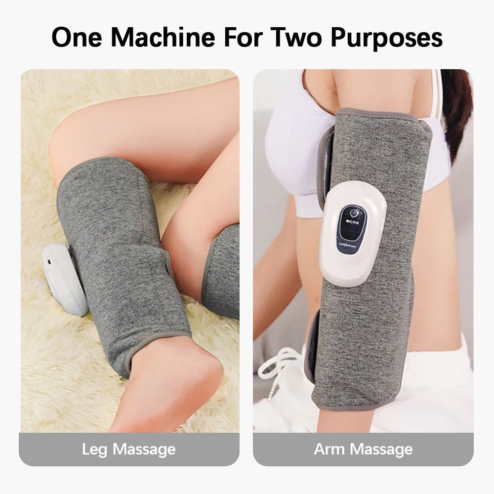 Electric Leg Massager Wireless Rechargeable Air Compression Leg Calf Massage For Relief Relax Leg Muscles Health Care - petguardiansupplies