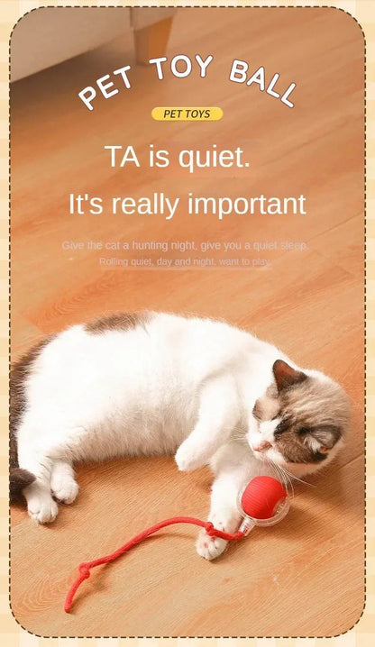 Cat Interactive Ball Training Self-moving Kitten Electric Cat Ball Toys Electronic Automatic Rolling Magic Ball Toys for Cat - petguardiansupplies