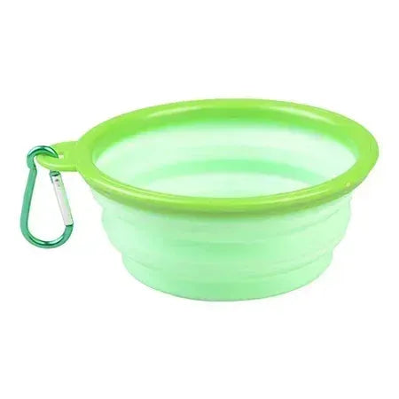 1000/350ml Solid Color Foldable Dog Bowl Food Container Collapsible Dog Bowl Water Dish Feeder Portable Water Bowl for Pet Cats - petguardiansupplies