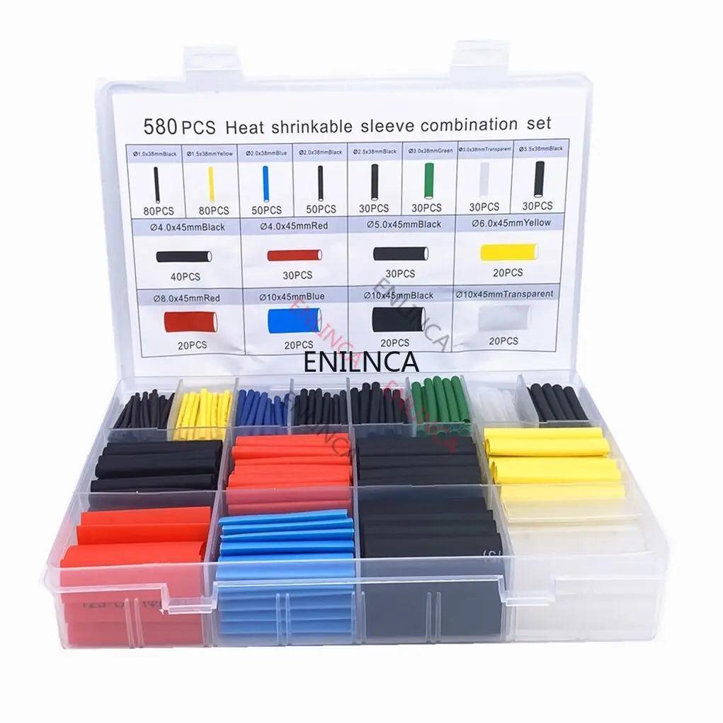 127-750pcs Heat-shrink Tubing Thermoresistant Tube Heat Shrink Wrapping Kit Electrical Connection Wire Cable Insulation Sleeving - petguardiansupplies