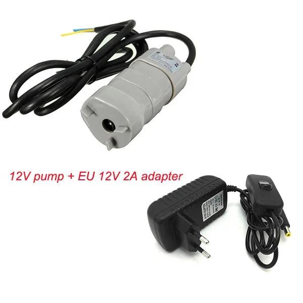 Best Sale 12V 24V 600L/H High Pressure Dc Submersible Water Pump Three-wire Micro Motor Water Pump with Adapter - petguardiansupplies