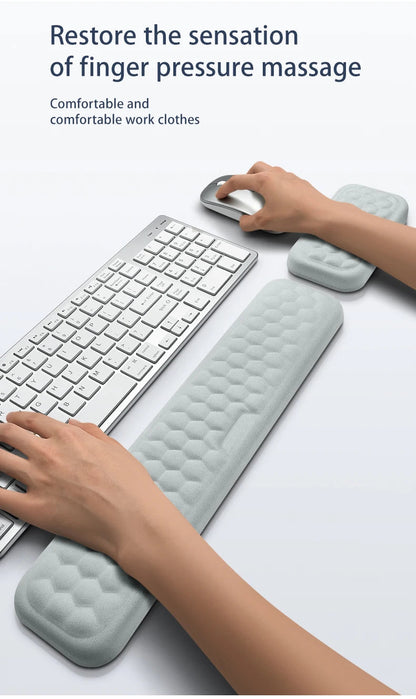 Keyboard mouse wrist rest ergonomic office typing protect relax wrist memory foam mouse pad computer notebook mouse pad - petguardiansupplies