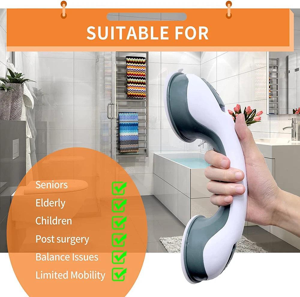 New Shower Handle Grab Bars Ultra Grip Dual Locking Safety Suction Cups Helping Handle Anti Slip Support for Toilet Bathroom - petguardiansupplies