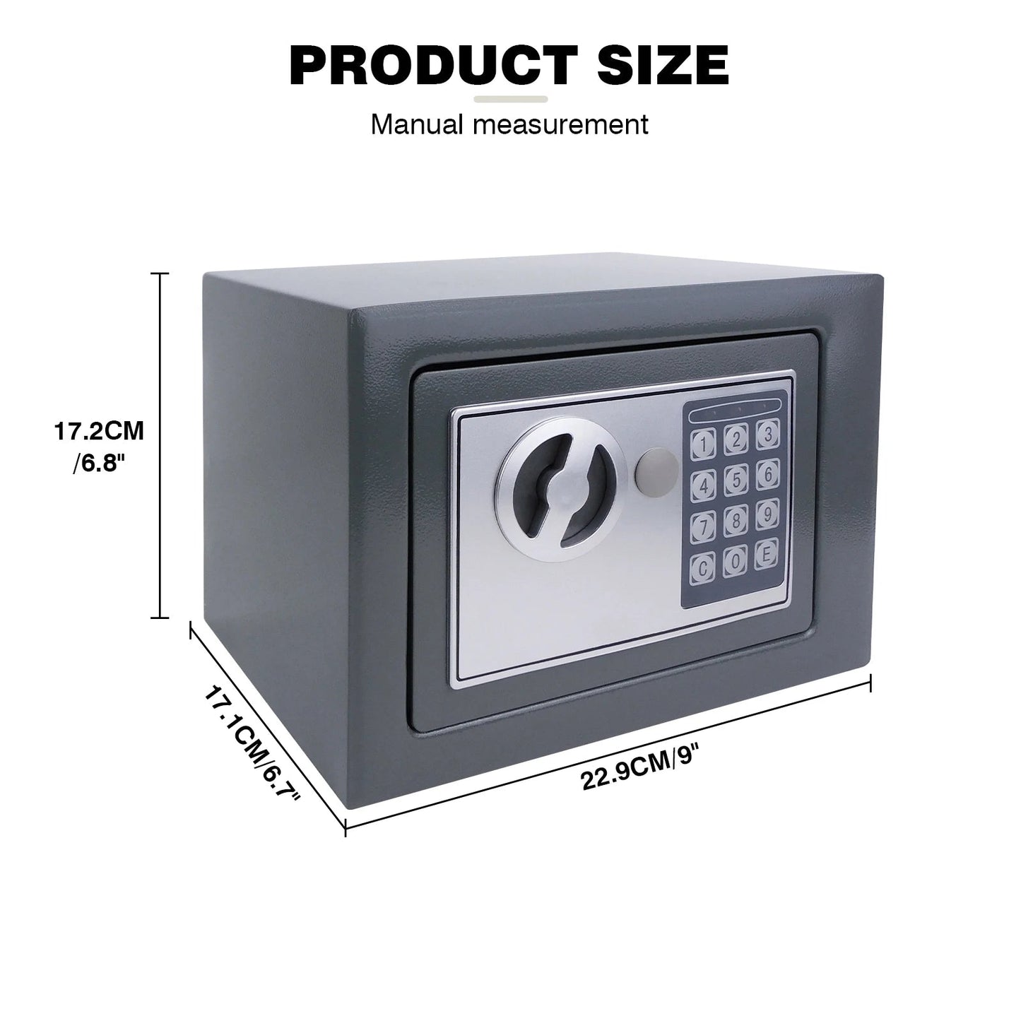 4.6L/8.5L/16L Safes for Home+ 2 Manual Override Keys,Security Safe Cash Box with Double Digital Keypad&Safety Key Lock Cabinet - petguardiansupplies