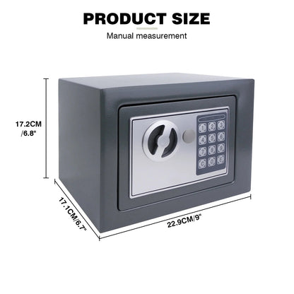 4.6L/8.5L/16L Safes for Home+ 2 Manual Override Keys,Security Safe Cash Box with Double Digital Keypad&Safety Key Lock Cabinet - petguardiansupplies