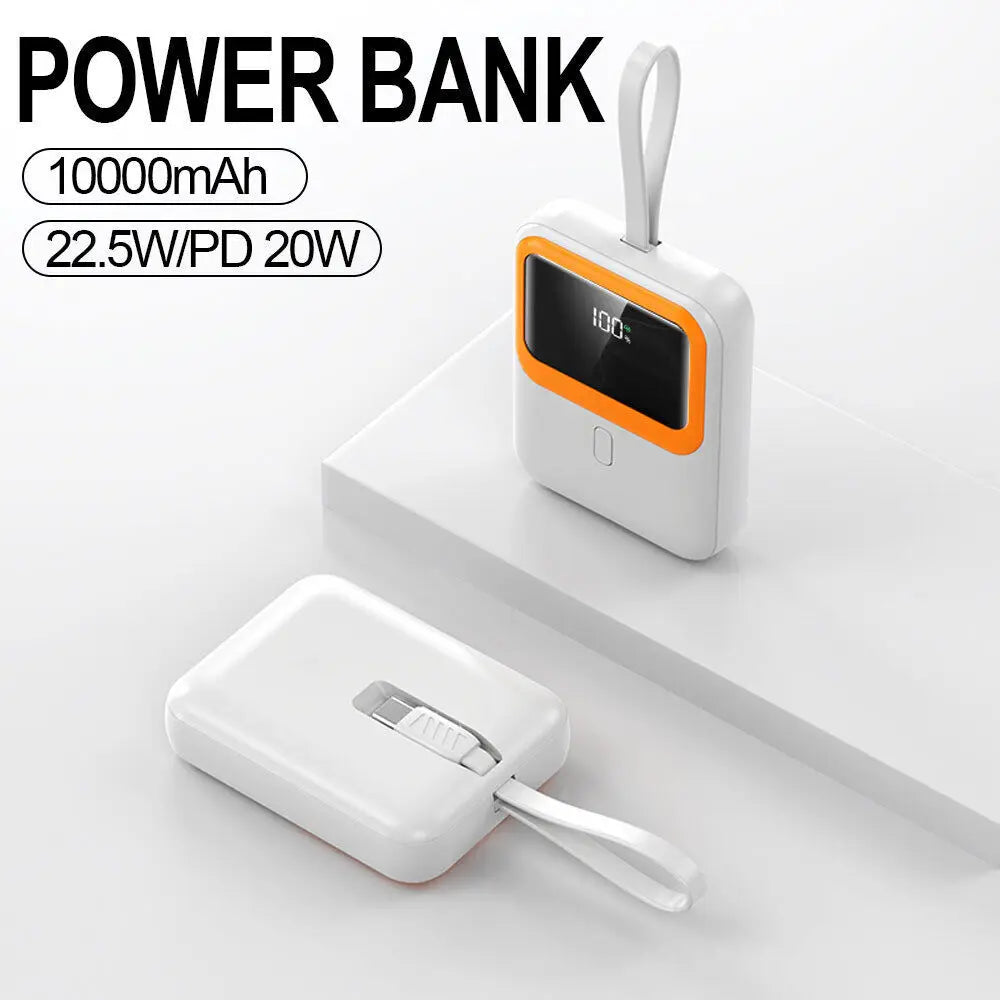 Power Bank 10000Mah USB-C Fast Charger Battery Pack Portable For Mobile Phone UK - petguardiansupplies