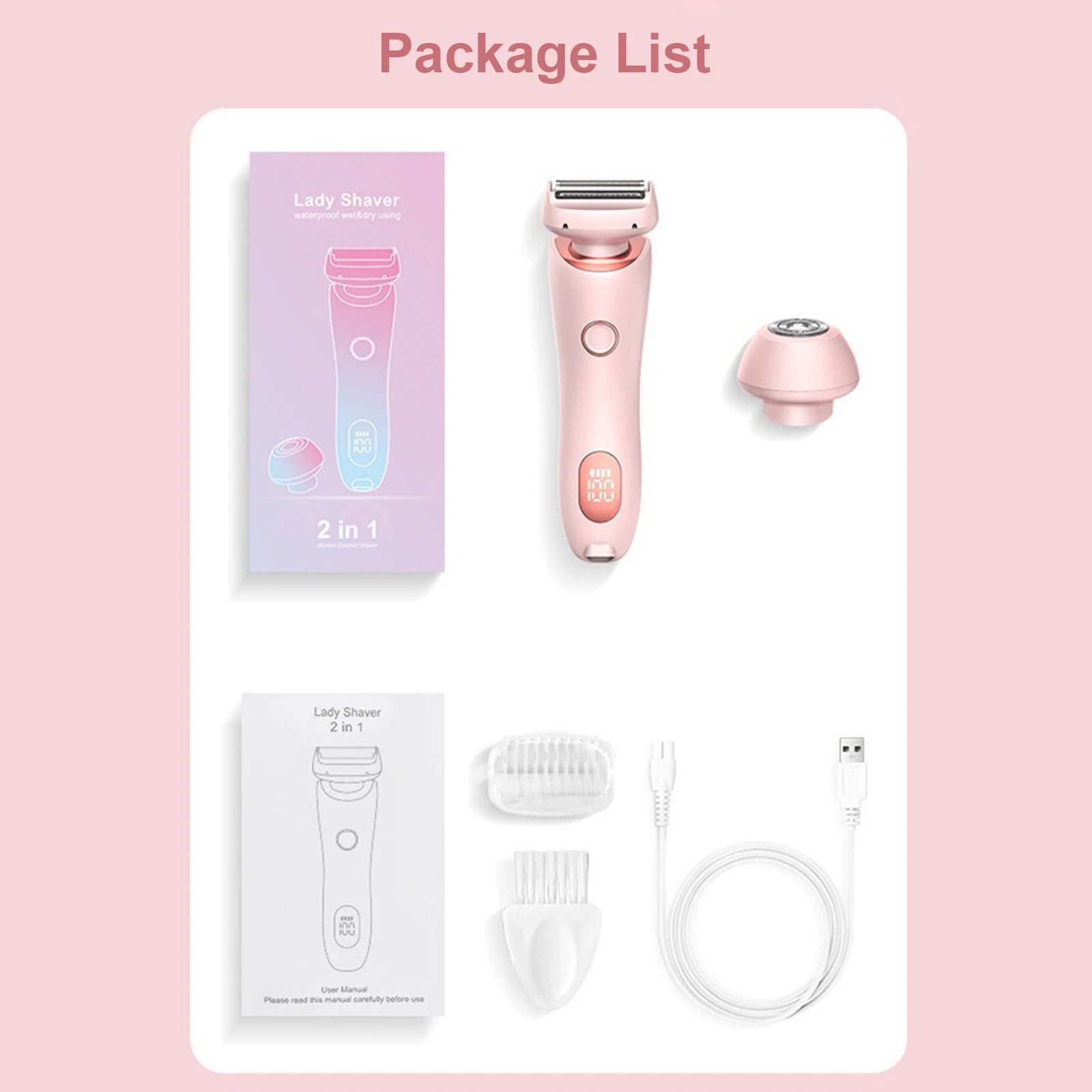 Home Electric Shaver Ladies Underarm Whole Body Hair Removal Private Shaver Dense Shaving Blade Electric Hair Removal Instrument - petguardiansupplies