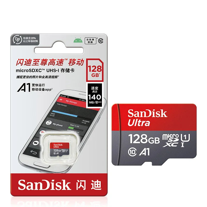 Original Sandisk Memory Card 256GB 128GB 64GB 32GB TF micro sd card Class 10 UHS-1 flash card Memory Microsd for Samrtphone PC - petguardiansupplies