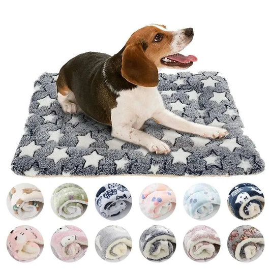 Flannel Pet Sleeping Mat Dog Bed Cat Litter Puppy Bed Dog Sofa Lovely Mattress Cushion for Small Large Dog Blanket Pet Supplies - petguardiansupplies