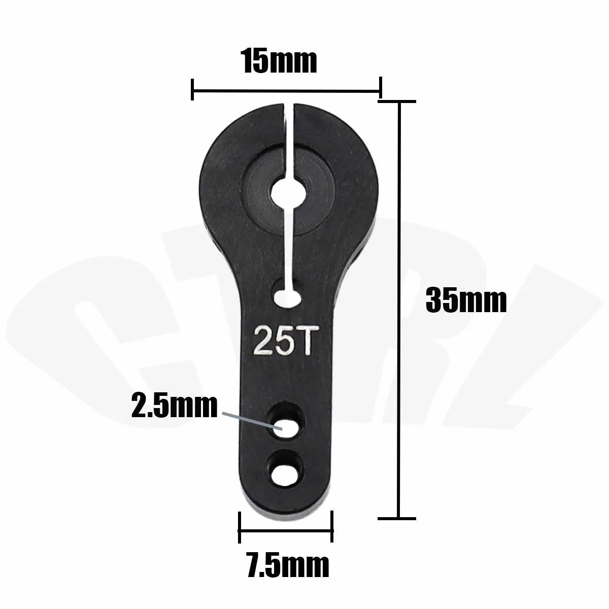 25T Metal Servo Arm One-way Swing Arm Heightened and Lengthened for 1/10 RC Boat SCX10 HSP TRX4 30-100CC Light Truck Aircraft - petguardiansupplies