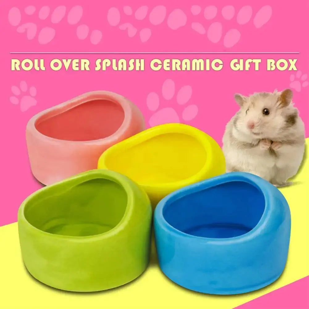 Ceramic Pet Feeding Bowl Hamster Chinchilla Rabbit Food Feeding Bowl Anti-turning For Small Animals Hamster Pet Feeding Supplies - petguardiansupplies