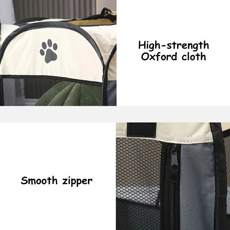 Portable Foldable Pet Tent Kennel Octagonal Fence Puppy Shelter Easy To Use Outdoor Easy Operation Large Dog Cages Cat Fences - petguardiansupplies