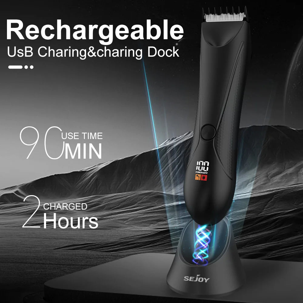 Rechargeable Electric Hair Clipper - Men's Facial Beard Body Grooming Kit - petguardiansupplies