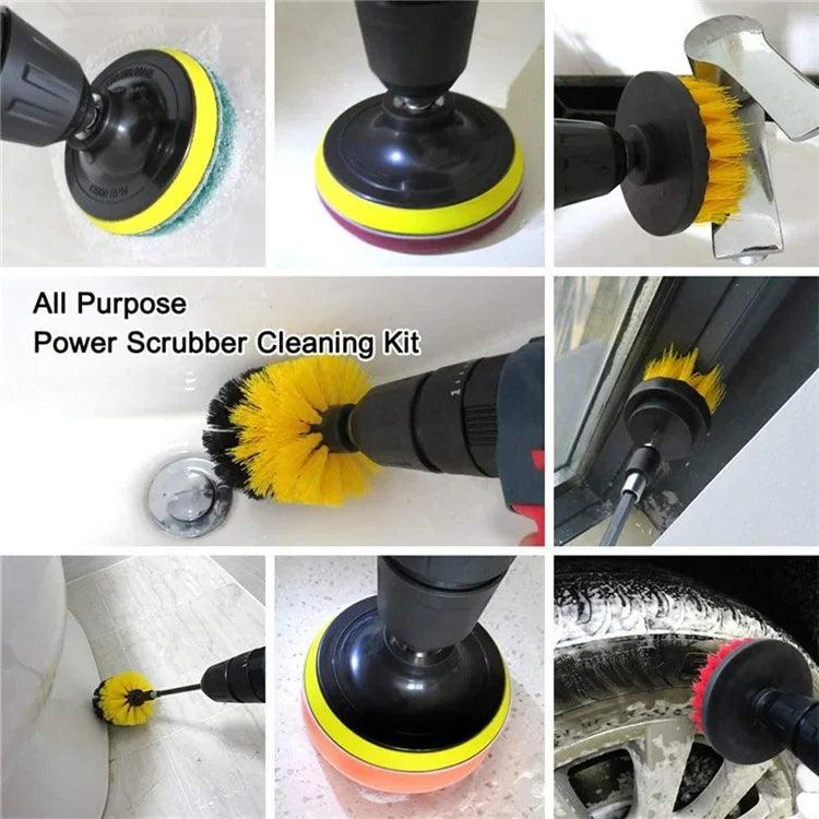 Free shipping 3 pcs/set electric scrubber drill clean brush for baseus official store car gadgets and accessories - petguardiansupplies