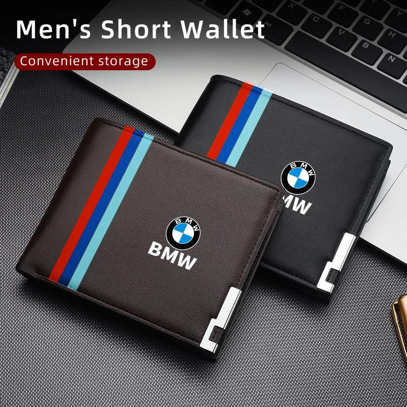 Men Leather Wallet Slim License Bank Card Storage Purse Car Accessories For BMW E46 E90 E60 F10 E39 F30 E36 F20 E87 E70 E30 G30 - petguardiansupplies