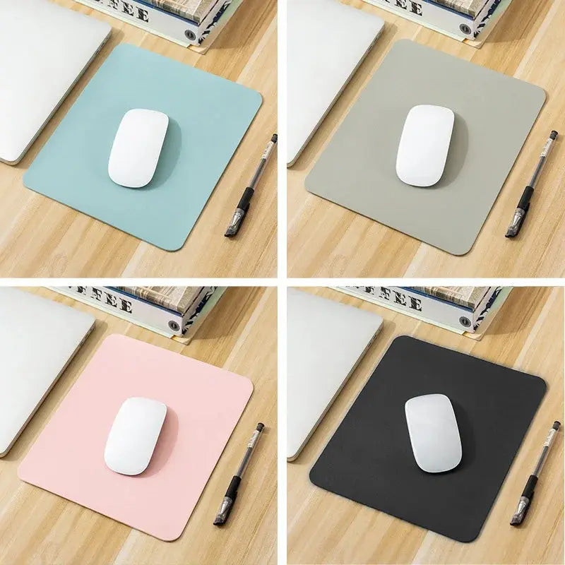 Small PU mouse pad Non-Slip Gaming Desktop Leather Mouse Pad Waterproof Anti-Scratch Easy To Clean Mat For PC Laptop Desktop - petguardiansupplies