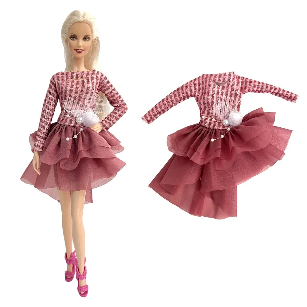 NK 1 Pcs Fashion Doll Dress For 11.5 Inch Doll Clothes 1/6 Dolls Accessories Outfit Casual Shirt Party DIY Dollhouse Toys JJ - petguardiansupplies