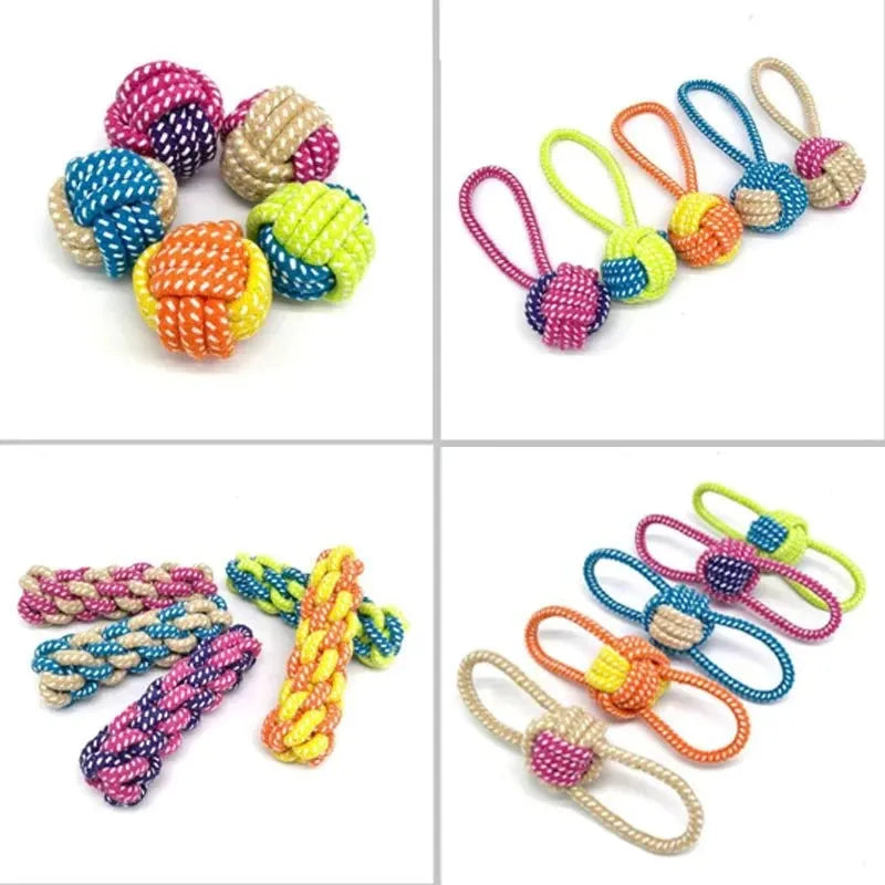 Pet Dog Toys for Large Small Dogs Toy InteractiveCotton Rope Mini Dog Toys Ball for DogsAccessories Toothbrush Chew Puppy Toy - petguardiansupplies