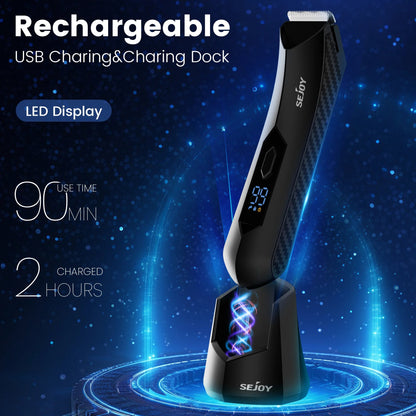 Rechargeable Electric Hair Clipper - Men's Facial Beard Body Grooming Kit - petguardiansupplies