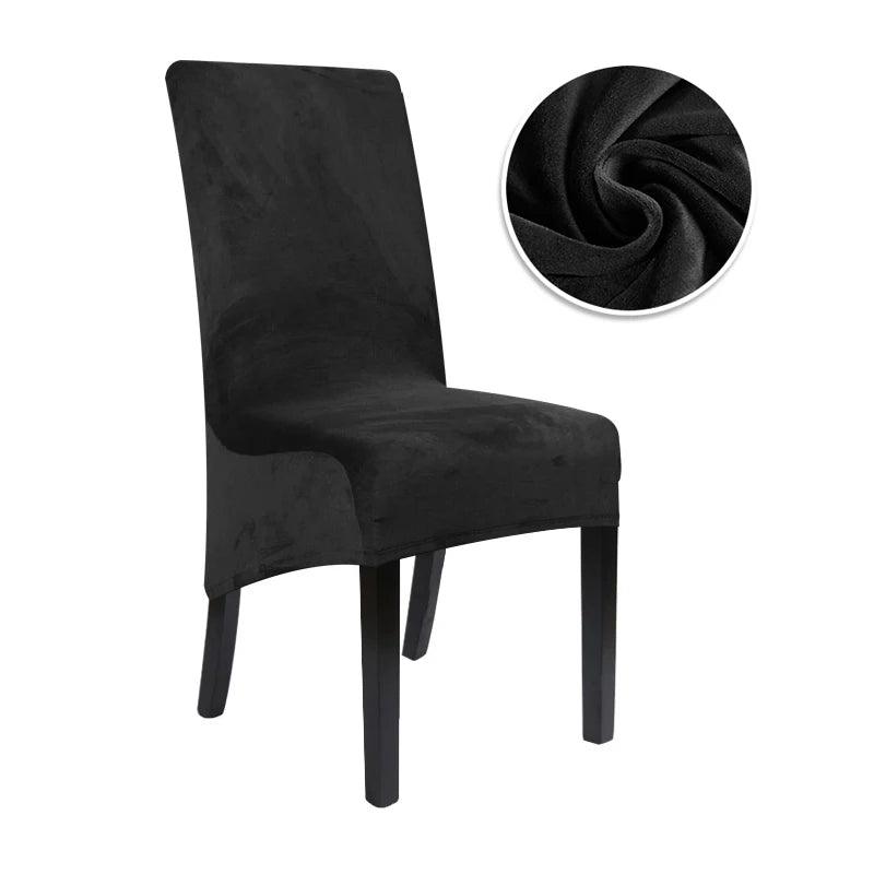 1/2/4/6 Pieces Real Velvet Fabric XL Size Chair Cover Big Size Long Back Europe Style Seat Chair Covers For Restaurant Hotel - petguardiansupplies