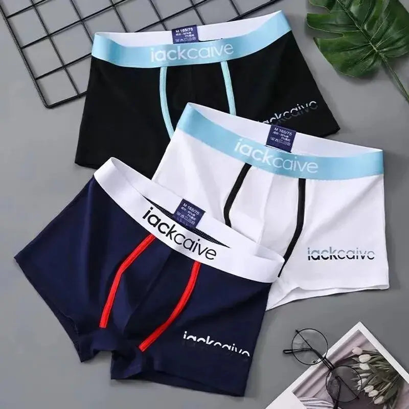 3Pcs Male Panties Cotton Men's Underwear Boxers Breathable Man Boxer Printed Underpants Comfortable Shorts Men Underwear M-3XL - petguardiansupplies