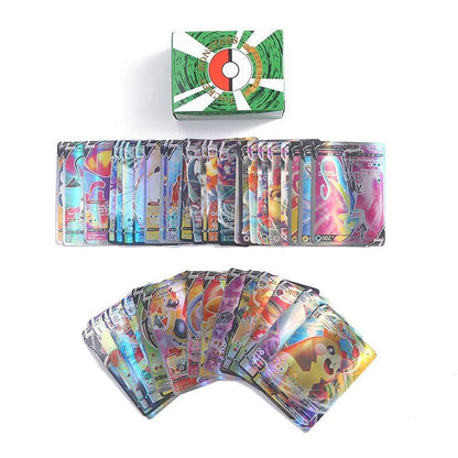 100pcs English French Flash Card V MAX Pokemon Collection Cards Children's Game Toy - petguardiansupplies