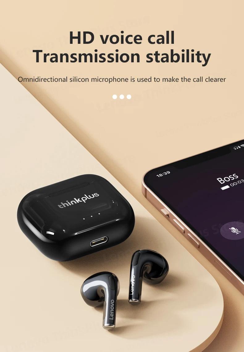 Lenovo LP40 Plus Wireless Earphones TWS Bluetooth Headset Noise Reduction Headphones 230mAh HiFi Stereo Sports Earbuds With Mic - petguardiansupplies