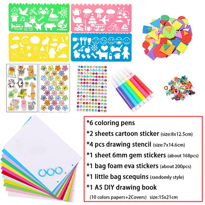 DIY Kids Painting Toys Material Pack Handmade School Art Painting Educational Toys Creative Development Toys Scrapbooking Crafts - petguardiansupplies