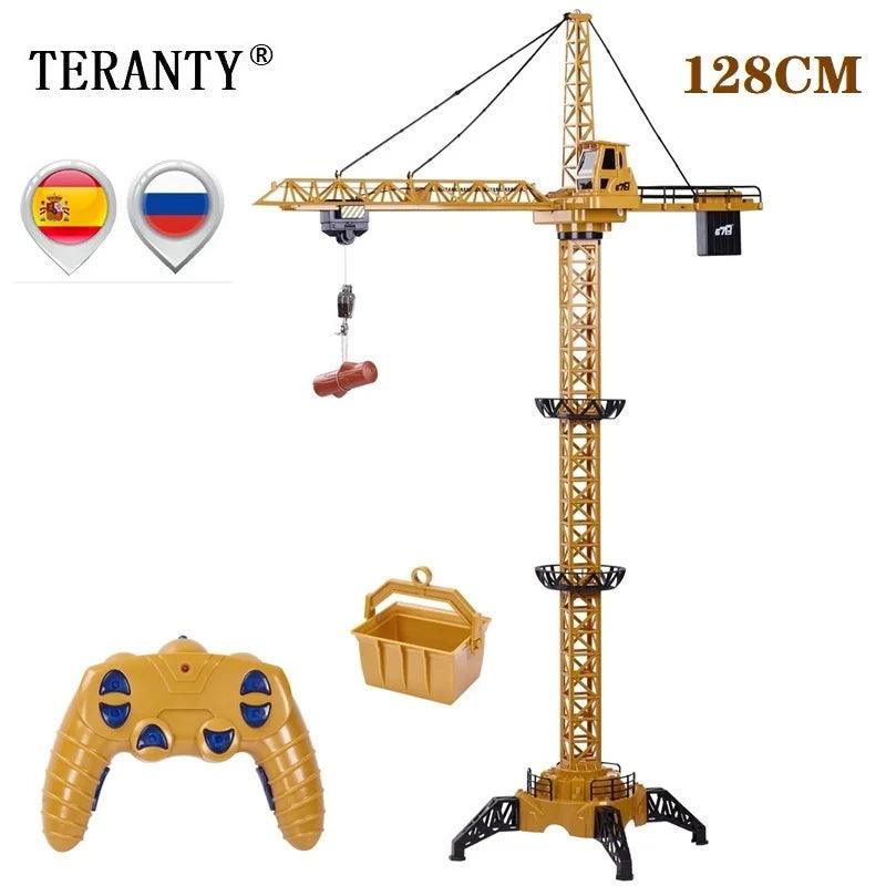 2.4G Remote Control Crane Kids Remote Controlled RC Tower 6CH Crane Construction Site Vehicle Toy Boys Building Dream - petguardiansupplies