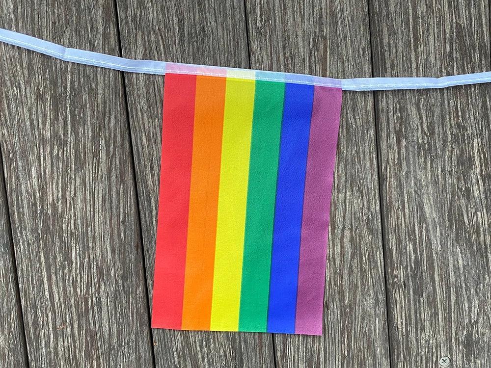 xvggdg Rainbow string Flags 20pcs/set Rainbow Peace Flags Banner LGBT Pride Lesbian Gay Parades string - petguardiansupplies