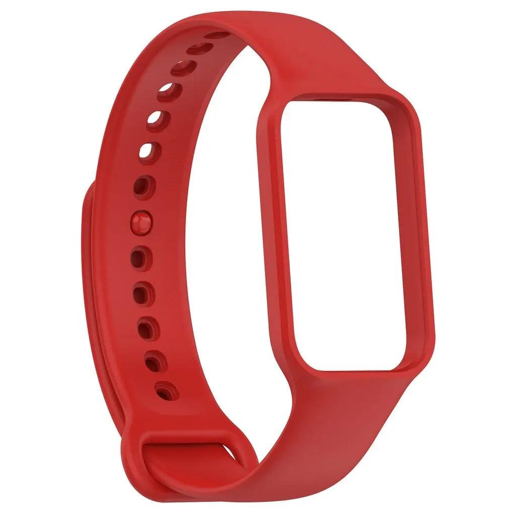 Silicone Band Strap and Case for Redmi Smart Band 2 Tempered Glass Screen Protector Cover Casing Accessories for Redmi Band2 - petguardiansupplies