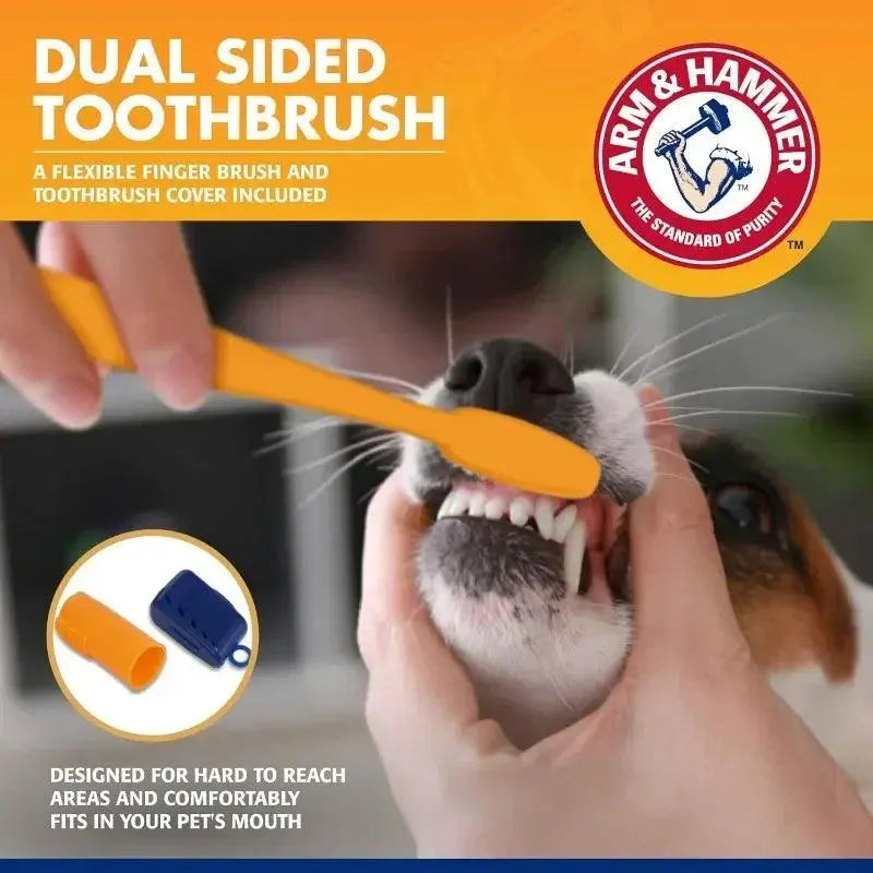 Pet Cleaning Tools Kit Dog Gum Care Products Kit Reduces Plaque & Tartar Buildup for Pet Universal Toothpaste Toothbrush Set - petguardiansupplies