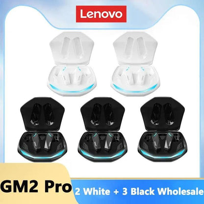 Lenovo GM2 Pro Bluetooth 5.3 Earphones Sports Headset Wireless In-Ear Gaming Low Latency Dual Mode Music Headphones New - petguardiansupplies