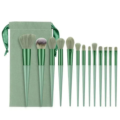 Cosmetic Makeup Brushes Set 13 PCS for Women Soft Beauty Tools for Eye Shadow Foundation Blush with Bag - petguardiansupplies