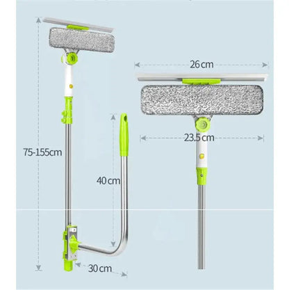 Eworld Hot Upgraded Telescopic High-rise Window Cleaning Glass Cleaner Brush For Washing Window Dust Brush Clean Windows Hobot - petguardiansupplies