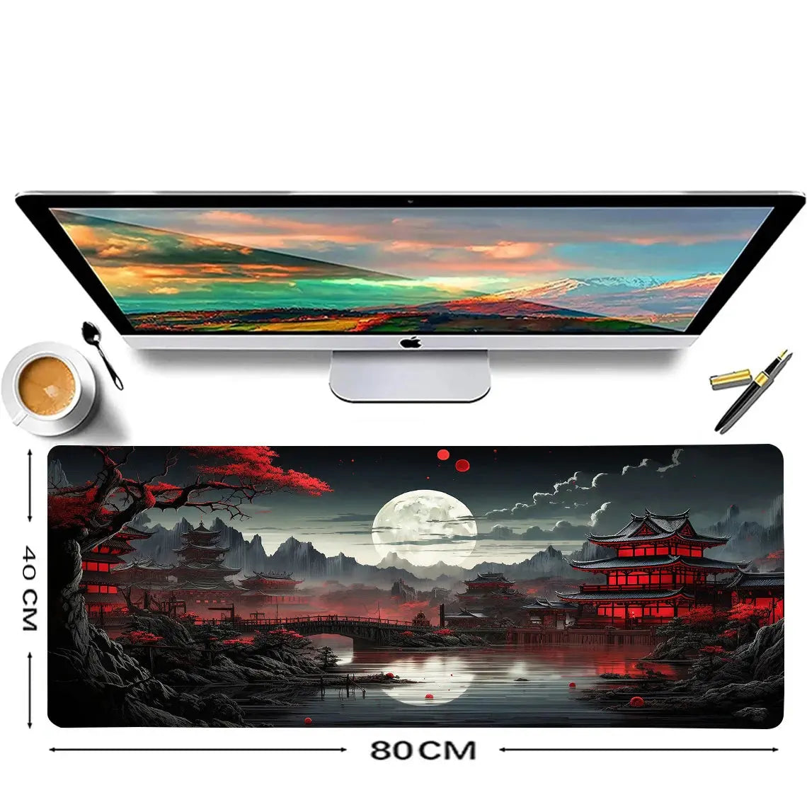 Starry Sky Moon Mouse Pad Large Computer Office Game Table Mats XXL Rubber Anti-slip Gaming Keyboard Mousepads Long Desk Pads - petguardiansupplies