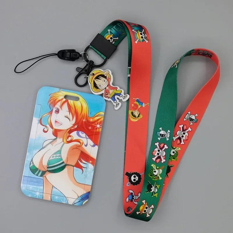 ONE PIECE Id Card Holders Boa·Hancock Card Wallets Luffy HD Printing Credential Holder Nami ABS Campus Long Rope Badge Holder - petguardiansupplies