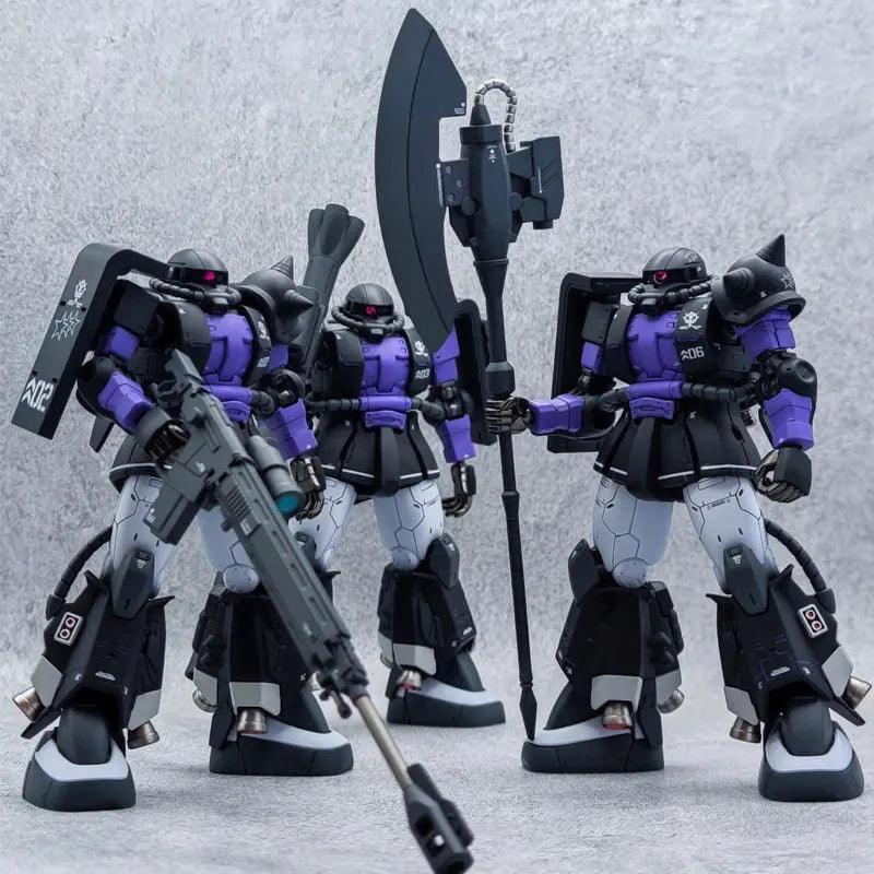 Gaogao Hg 1/144 Zaku Ms-06R-1A Assembly Model Action Model Kit 005 003 Zaku Ii High Sniper Rifle Axe Cannon Mobility Type Robot - petguardiansupplies