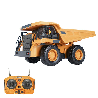 RC Excavator 1/20 2.4GHz 11CH RC Construction Truck Engineering Vehicles Educational Toys for Kids with Light Music - petguardiansupplies