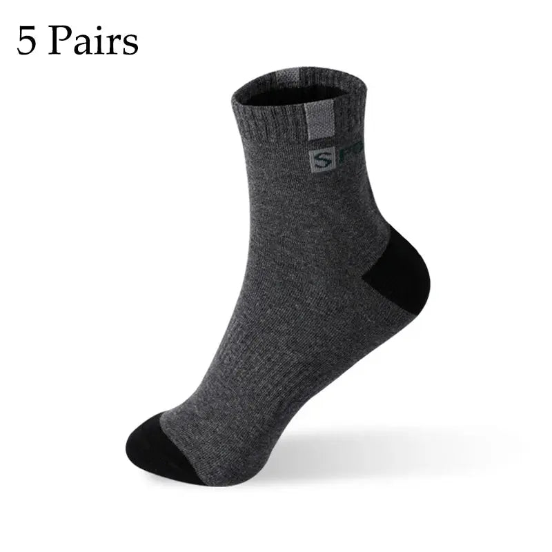 5/10 Pairs Men Bamboo Fiber Autumn Winter Men Socks Breathable Cotton Sports Sock Breathable Deodorant Business Socks Size 37-43 - petguardiansupplies