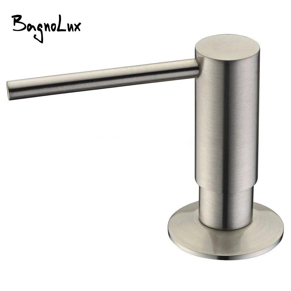 Newly High Quality 5 Warranty Promotion 100% Solid Brass Pump Head Kitchen Commercial Modern Lotion Dispenser In Brushed Nickel - petguardiansupplies