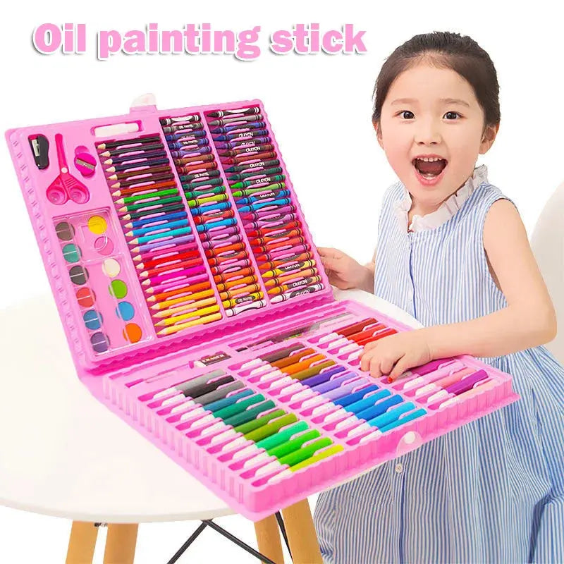 42/86pcs Drawing Set Non Toxics Crayon Arte Easy Hold Color Pen Safe for Children Kids Painting Tools Drawing Kit Stationery - petguardiansupplies