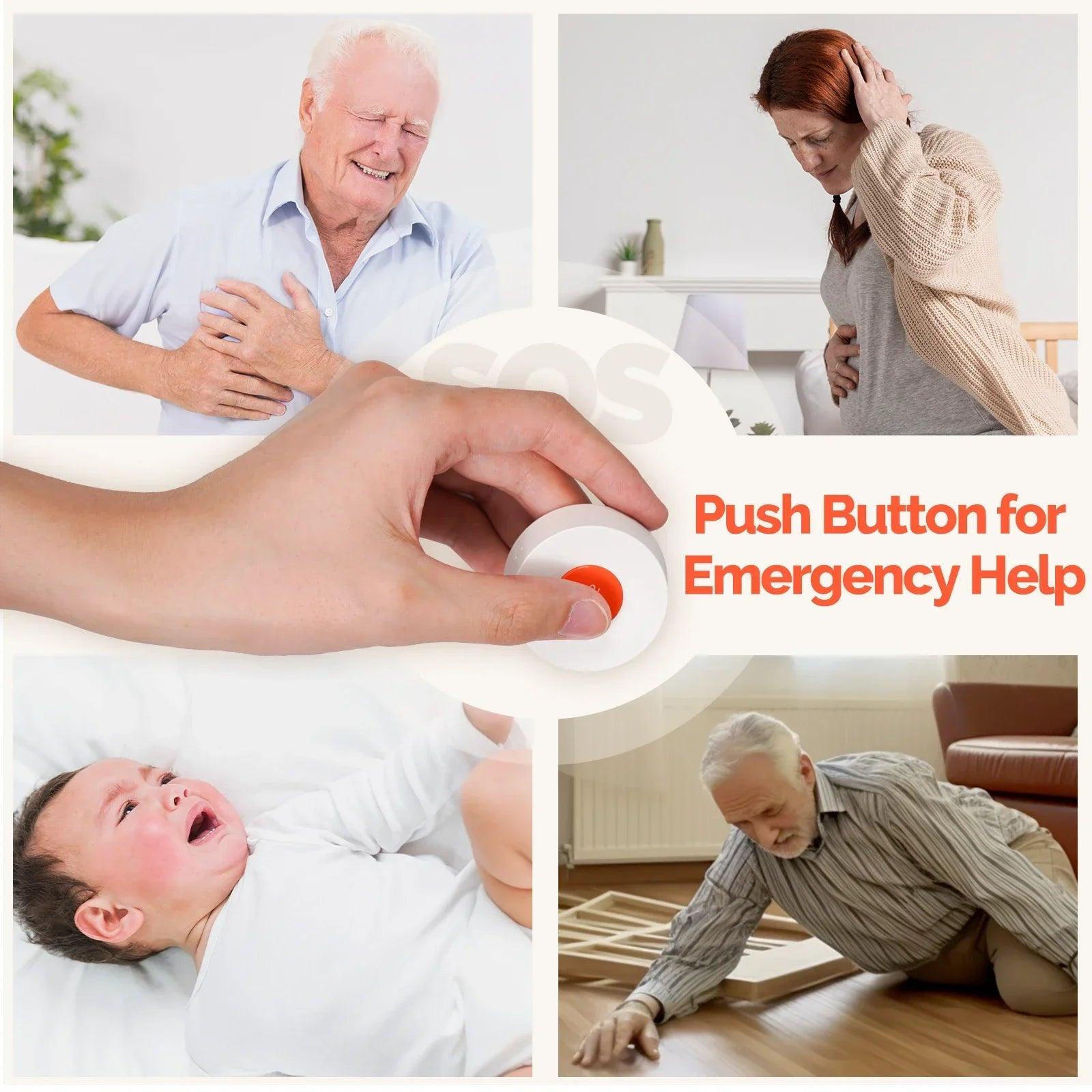 MOES Tuya ZigBee SOS Button Alarm APP Notification One Click For Emergency Help Elderly Children Patient Hospital Home Safety - petguardiansupplies