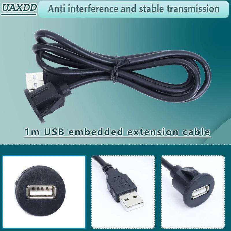 USB embedded extension for car instrument panel, DIY modification panel cable for car instrument panel, data cable - petguardiansupplies