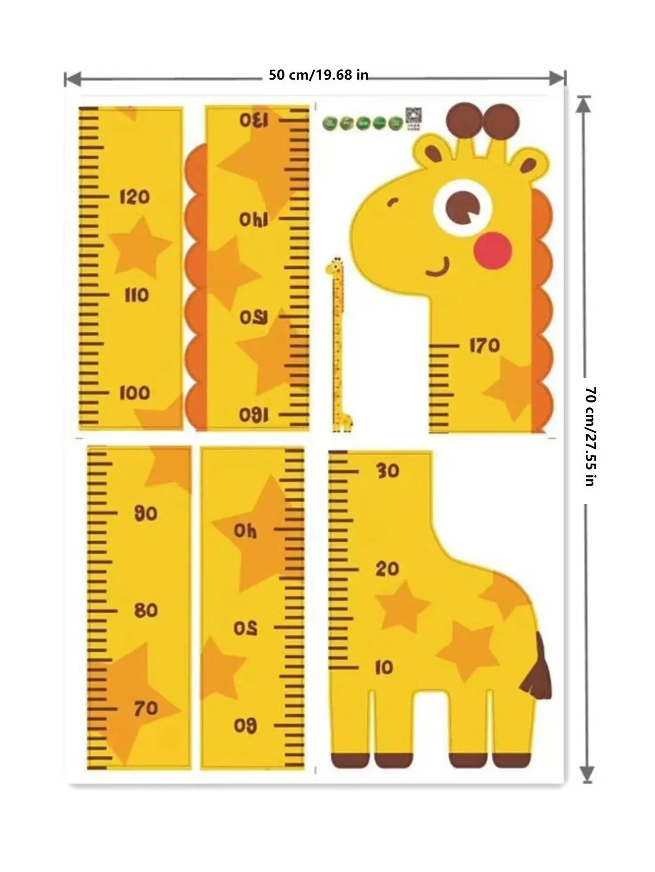 Cute Cartoon Height Sticker Unicorn Dinosaur Giraffe Wall Height Measuring Ruler Stickers For Kids Room Kindergarten Decor - petguardiansupplies