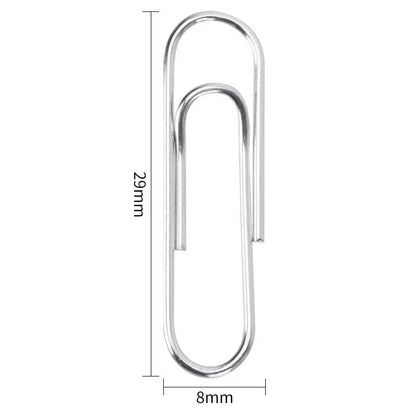 500/300/100/50PCS Metal Silver Paper Clips for Paperwork Stainless Steel Bookmark Paperclips Organizers Office School Supplies - petguardiansupplies