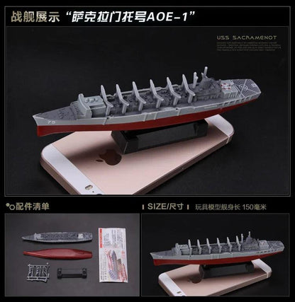 4D Assembled Ship Model Liaoning Battleship Modern Class Battleship Aircraft Carrier Model Military Warship Model Toy - petguardiansupplies